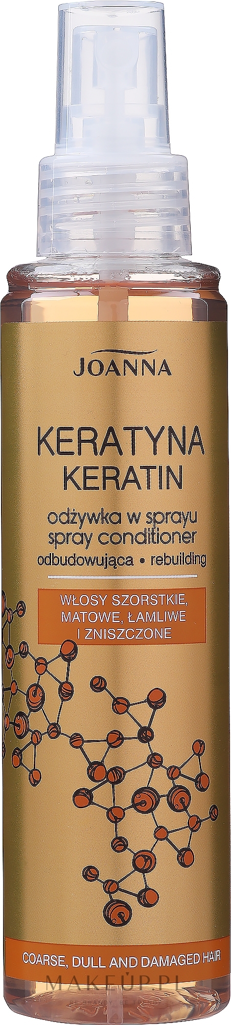 Odżywka w sprayu z keratyną do włosów szorstkich, matowych, łamliwych i zniszczonych - Joanna Keratin — Zdjęcie 150 ml