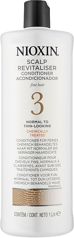 Nawilżająca odżywka do włosów cienkich, farbowanych i przerzedzających się - Nioxin Scalp Revitaliser Thinning Hair System 3 Conditioner — Zdjęcie N2