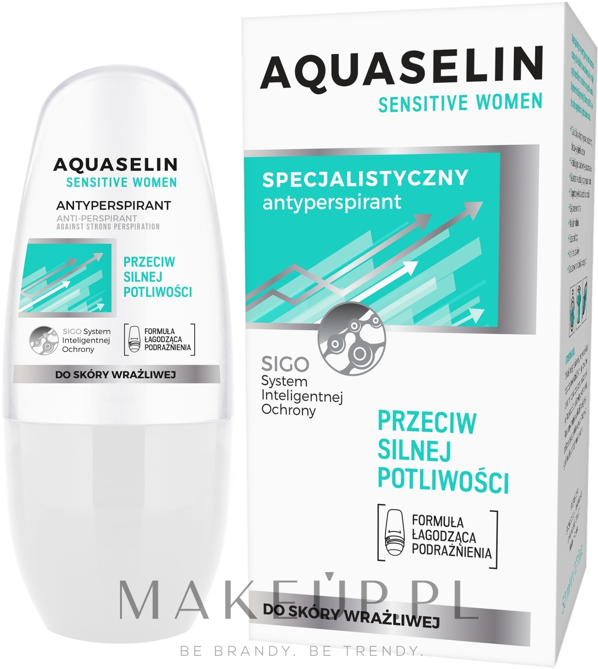 Specjalistyczny antyperspirant w kulce - Aquaselin Sensitive — Zdjęcie 50 ml