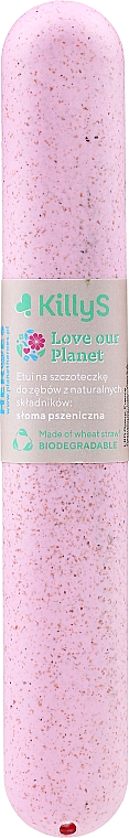 Etui na szczoteczkę do zębów, biodegradowalne, różowe - KillyS — Zdjęcie N1