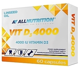 Suplement diety D3 4000 i olej lniany - Allnutrition Vit D3 4000 — Zdjęcie N1