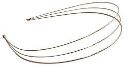 Ozdobna metalowa opaska do włosów, złota - Ecarla — Zdjęcie N1