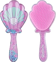 Szczotka do włosów Let's Be Mermaids, różowa 2 - Martinelia Shell Hair Brush — Zdjęcie N1