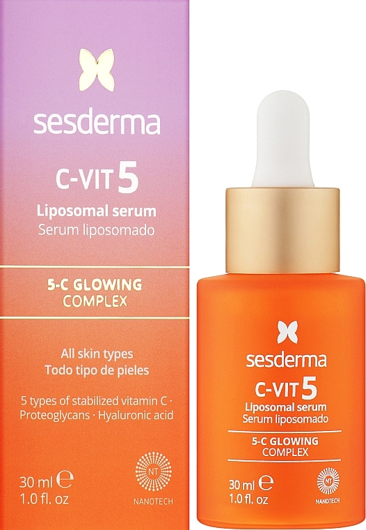 Rozświetlające serum do twarzy - SesDerma Laboratories C-Vit 5 Liposome Serum — Zdjęcie N2