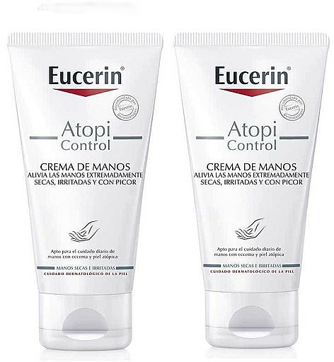 Zestaw kosmetyków dla mężczyzn - Eucerin Atopi Control Hand Cream (h/cr/2x75ml) — Zdjęcie N1