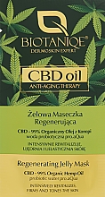 Kup Żelowa maseczka regenerująca z organicznym olejem z konopi - Biotaniqe CBD Oil Regenerating Jelly Mask