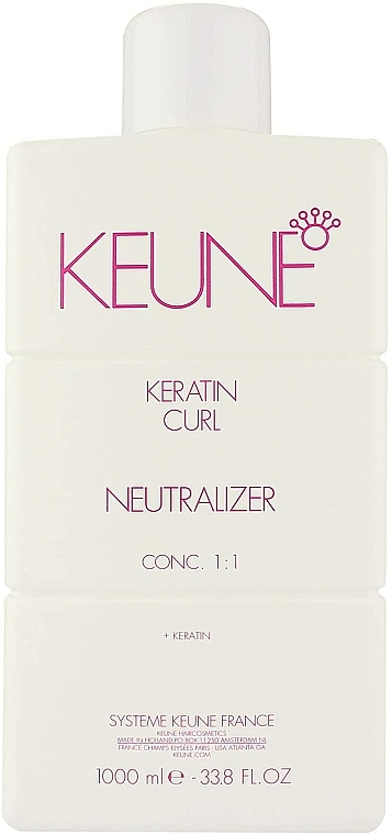 Neutralizator wzmacniająco-nawilżający do włosów - Keune Keratin Curl Neutralizer 1:1 — Zdjęcie N1