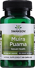Ziołowy suplement diety wspomagający zdrowie seksualne - Swanson Muira Puama 250 mg — Zdjęcie N1