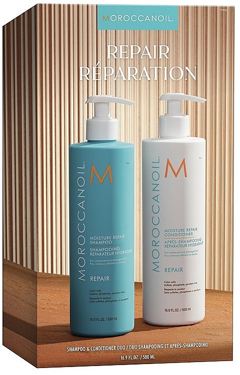 Zestaw - Moroccanoil Repair Shampoo & Conditioner Duo Set (shm/500 ml + cond/500 ml) — Zdjęcie N2