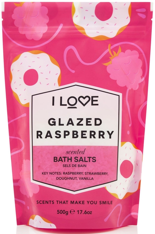 Pachnąca sól do kąpieli - I Love... Glazed Raspberry Bath Salt