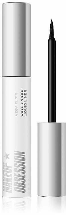 Wodoodporny eyeliner - Makeup Obsession Mega Flick Waterproof Liquid Eyeliner — Zdjęcie N1