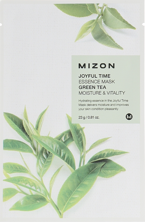 PREZENT! Nawilżająca maska na tkaninie z zieloną herbatą - Mizon Joyful Time Essence Mask  — Zdjęcie N1