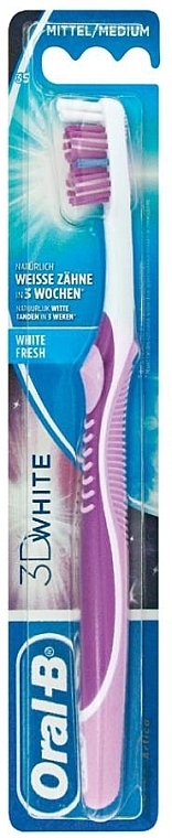 Szczoteczka do zębów soft 35, fioletowa - Oral-B 3D White  — Zdjęcie N1