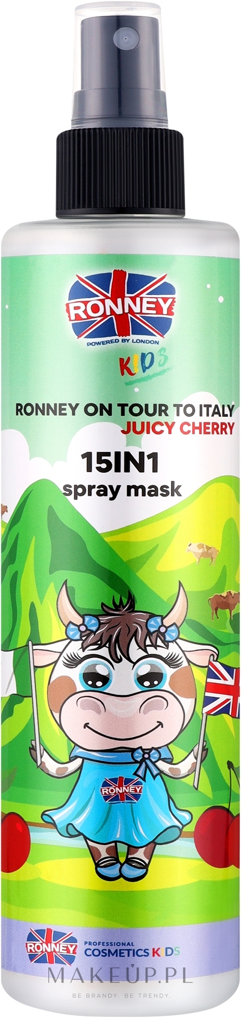 Odżywka bez spłukiwania dla dzieci 15 w 1 - Ronney Professional Kids On Tour To Italy Juicy Cherry 15In1 — Zdjęcie 285 ml