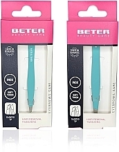 Zestaw pęset do depilacji ze ściętymi końcówkami, 2 szt. - Beter Beauty Care Hair Removal Tweezers Slanted Tip (2 szt.) — Zdjęcie N2