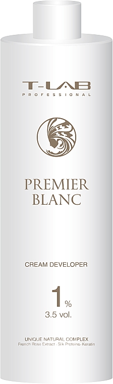 Kremowy utleniacz 1% - T-LAB Professional Premier Blanc Cream Developer 1% — Zdjęcie N2