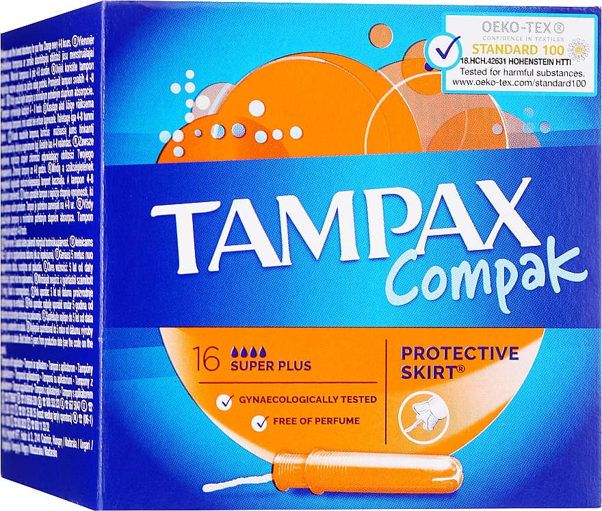 Tampony z aplikatorem, 16 szt. - Tampax Compak Super Plus — Zdjęcie N2