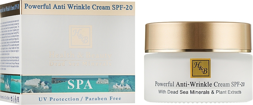 Intensywny krem przeciwzmarszczkowy do twarzy SPF 20 - Health And Beauty Powerful Anti Wrinkle Cream SPF-20 — Zdjęcie N1