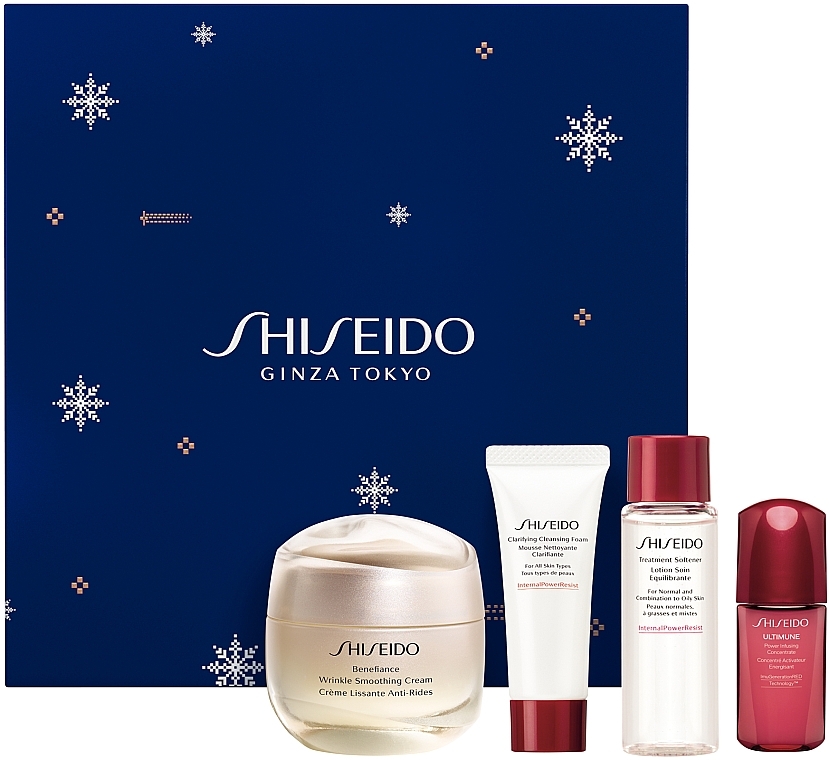 Zestaw - Shiseido Benefiance Holiday Kit (f/cr 50 ml + foam 15 ml + f/lot 30 ml + f/conc 10 ml) — Zdjęcie N2