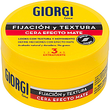 Matujący wosk do włosów - Giorgi Line Matte Effect Wax Nº3 — Zdjęcie N1