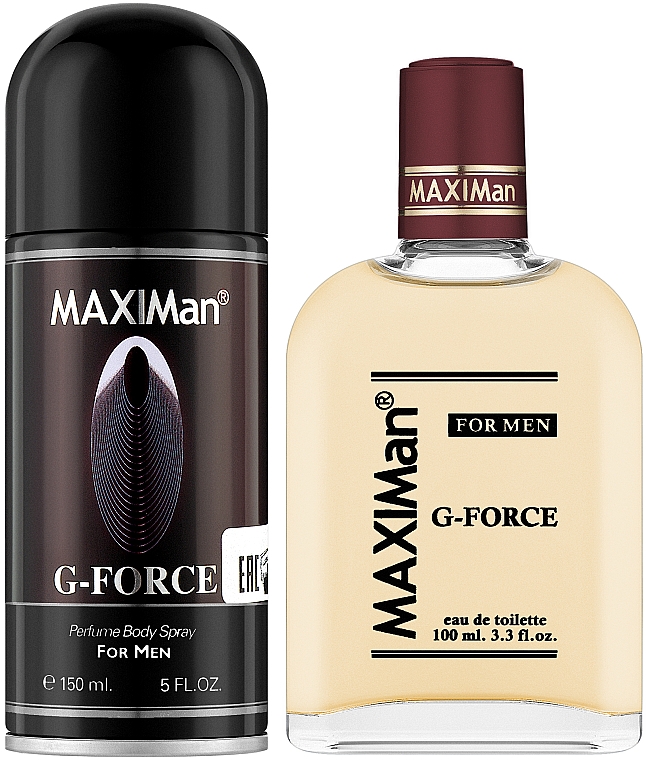 Aroma Parfume Maximan G-Force - Zestaw (edt 100 ml + deo/spray 150 ml) — Zdjęcie N1