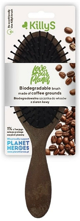 Biodegradowalna szczotka do włosów z mielonych ziaren kawy, 500340 - KillyS — Zdjęcie N1