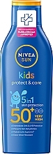 Balsam do opalania dla dzieci z organicznym olejkiem migdałowym - NIVEA SUN Kids Protect & Care SPF 50 — Zdjęcie N1