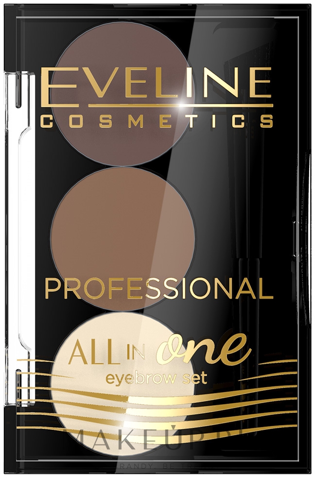 Profesjonalny zestaw do makijażu i stylizacji brwi - Eveline Cosmetics Professional All in One — Zdjęcie 02