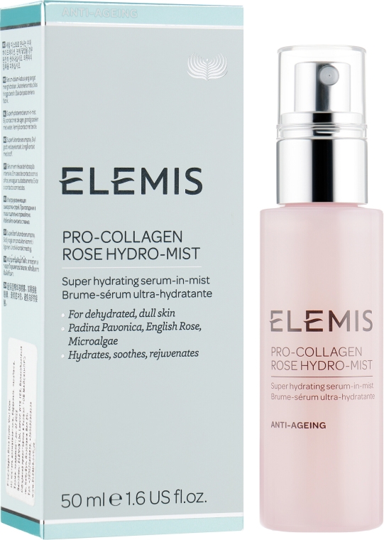 Super nawilżające serum w mgiełce - Elemis Pro-Collagen Rose Hydro-Mist