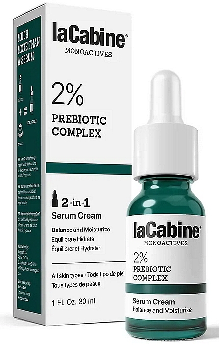 Krem-serum z prebiotykami do twarzy - La Cabine Monoactives 2% Prebiotic Complex Serum Cream — Zdjęcie N1