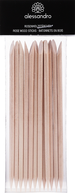 Patyczki z palisandru do odsuwania skórek - Alessandro International Rose Wood Sticks — Zdjęcie N1