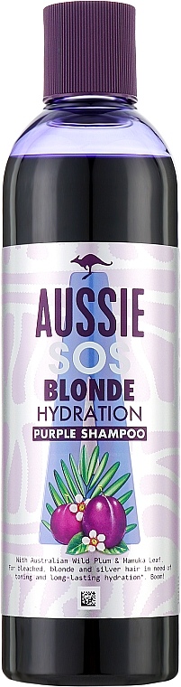 Szampon do włosów blond - Aussie Blonde Hydration Purple Shampoo