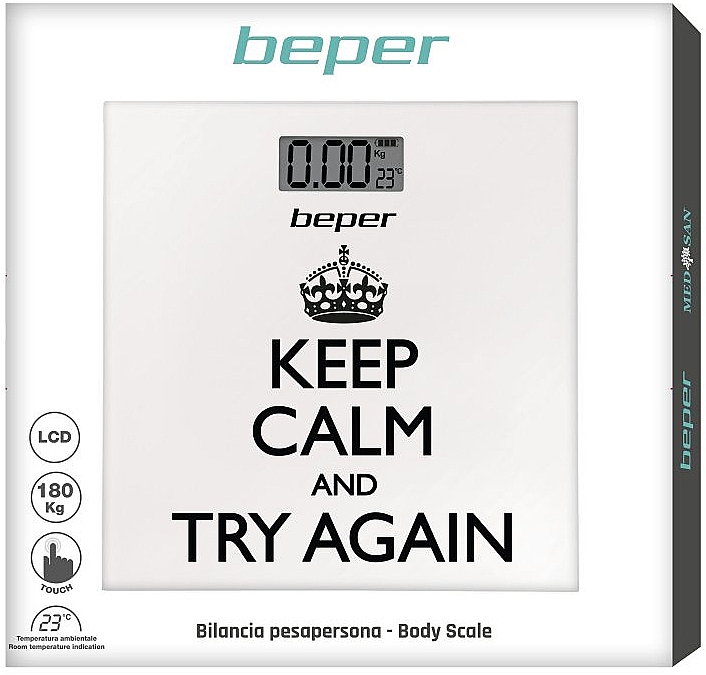 Waga elektroniczna, 40.821 - Beper Electronic Body Scale Keep Calm — Zdjęcie N5