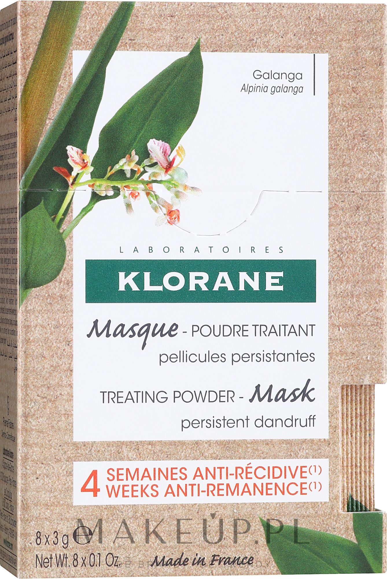 Maska do włosów do leczenia łupieżu - Klorane Galanga Hair Mask — Zdjęcie 8 x 3 g