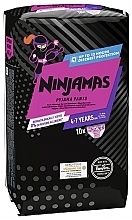 Pieluchomajtki Ninjamas Pyjama Girl Pants, 4-7 lat (17-30 kg), 10 sztuk - Pampers — Zdjęcie N1