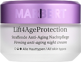 Ujędrniający krem do twarzy na noc - Marbert Lift4Age Protection Straffende Anti-Aging Night Care — Zdjęcie N1