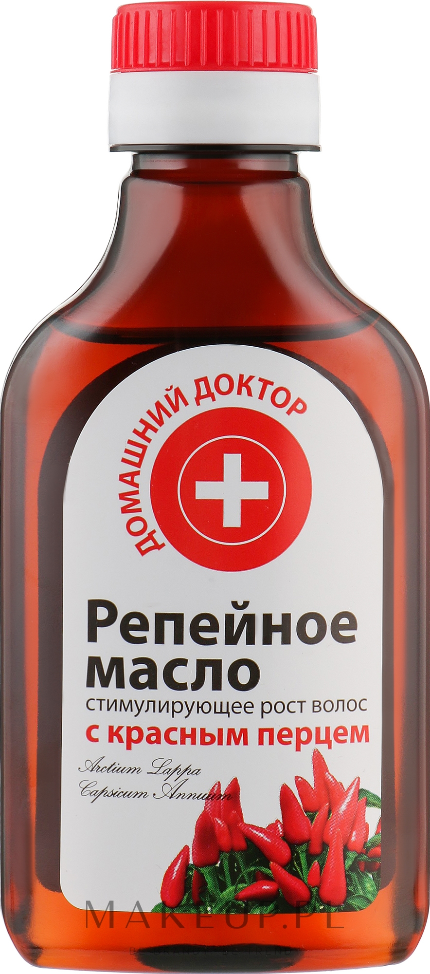 Olej łopianowy z czerwonym pieprzem - Domowy doktor — Zdjęcie 100 ml