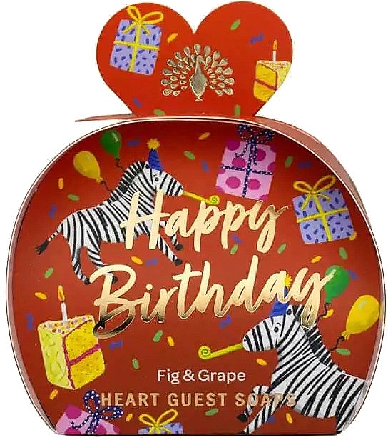 Zestaw - The English Soap Company Occasions Collection Happy Birthday Heart Guest Soaps (soap/3x20g) — Zdjęcie N1