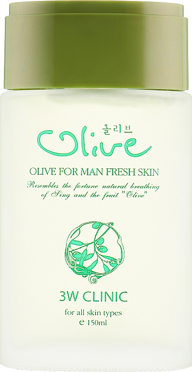 Oliwkowy tonik nawilżający dla mężczyzn - 3w Clinic Olive For Man Fresh Skin — Zdjęcie N2