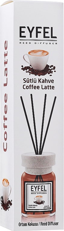 Dyfuzor zapachowy Latte - Eyfel Perfume Reed Diffuser Coffee Late