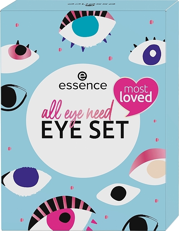 Zestaw - Essence All Eye Need Eye Set (mascara/12ml + liner/3ml + eye/penc/0.28g + shadow/6ml) — Zdjęcie N1