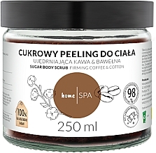 Kup Cukrowy peeling do ciała Ujędrniająca kawa i bawełna - Nova Kosmetyki HomeSPA Sugar Body Scrub Firming Coffee And Cotton 