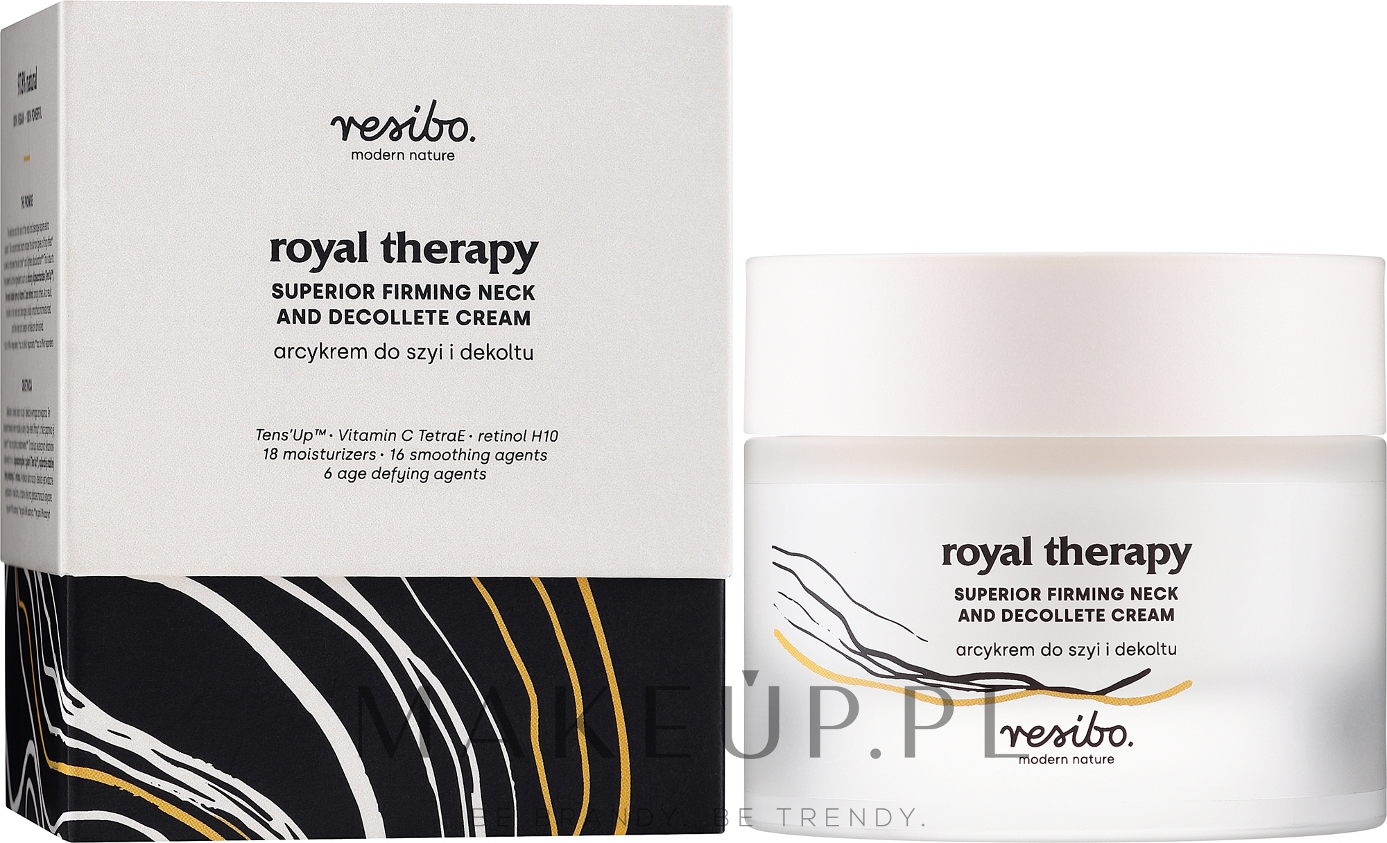 Krem do pielęgnacji szyi i dekoltu - Resibo Royal Therapy Superior Firming And Decollete Cream — Zdjęcie 50 ml