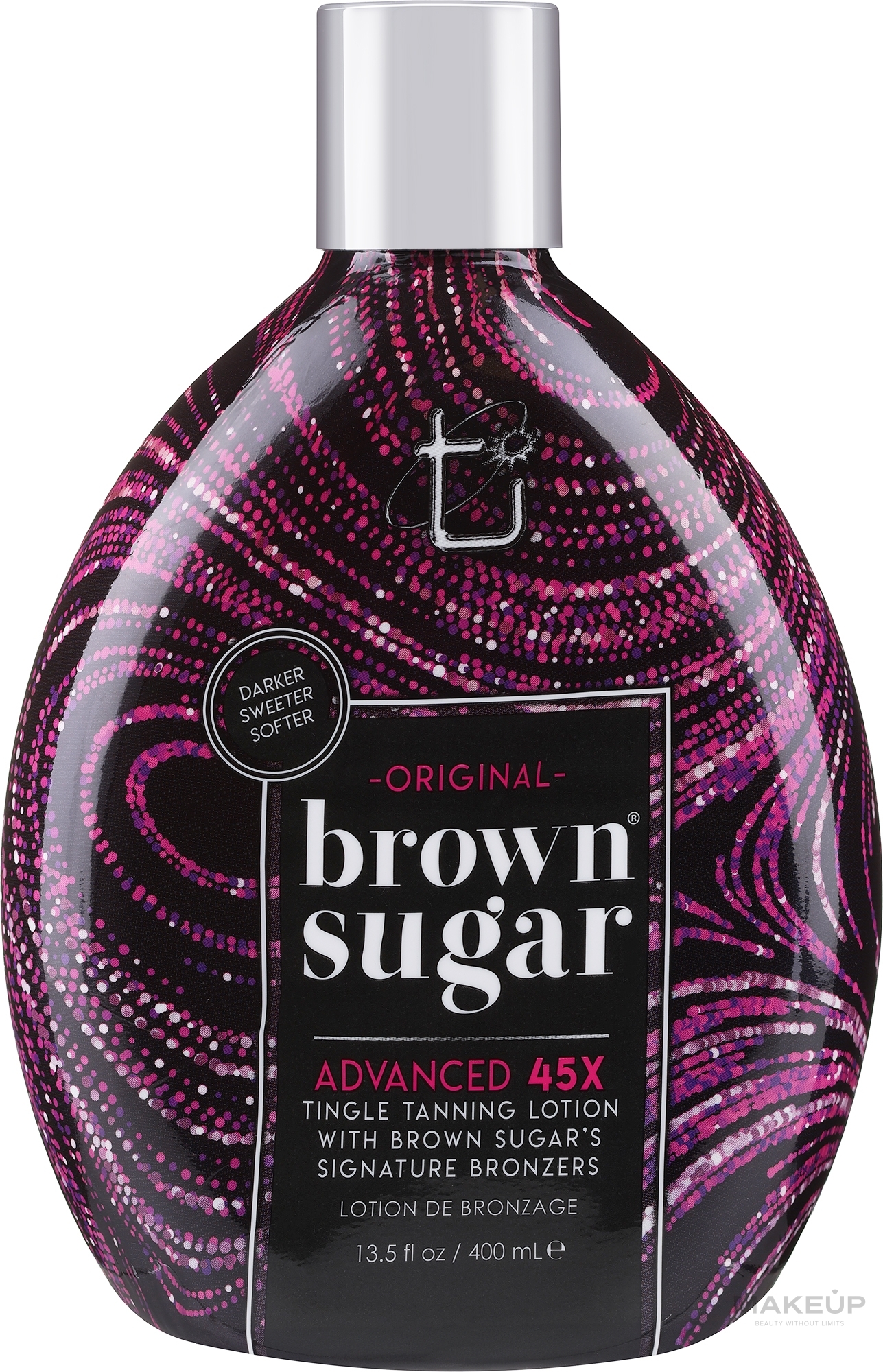 Rozgrzewający balsam brązujący do solarium z brązowym cukrem i kompleksem BioTanning - Brown Sugar Original Advanced 45X Tingle Tanning Lotion — Zdjęcie 400 ml