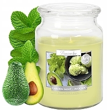Świeca aromatyczna premium w szkle Mięta i awokado - Bispol Premium Line Aura Garden Mint & Avocado — Zdjęcie N2