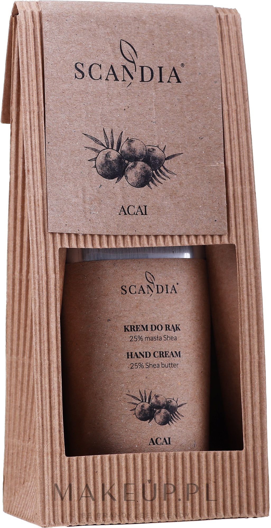 Krem do rąk z 25% masłem shea Acai - Scandia Cosmetics Hand Cream  — Zdjęcie 70 ml