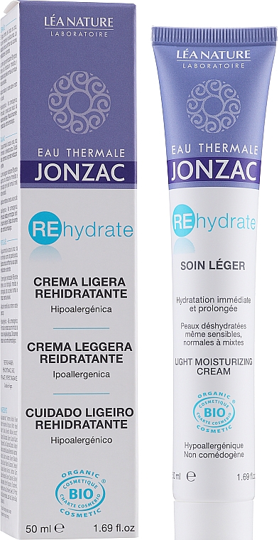 Lekki krem nawilżający do twarzy - Eau Thermale Jonzac Rehydrate Light Moisturizing Cream — Zdjęcie N2