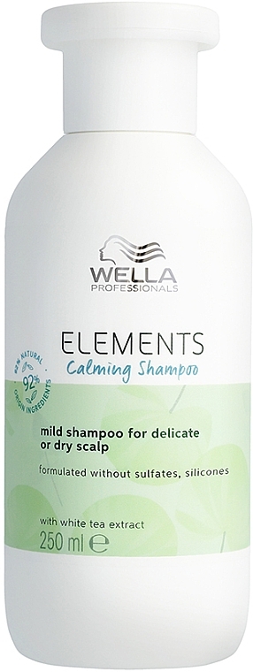 Łagodzący szampon do wrażliwej lub suchej skóry głowy - Wella Professionals Elements Calming Shampoo