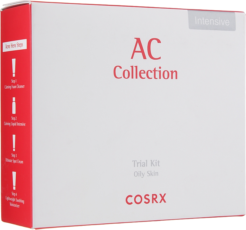Zestaw - Cosrx AC Collection Trial Intensive Kit (f/foam/20ml + f/toner/30ml + cr/5g + cr/20ml) — Zdjęcie N1