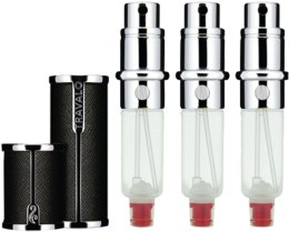 Zestaw napełnialnych flakonów na perfumy - Travalo Milano Black Set (atomiser/3x5ml + case) — Zdjęcie N3